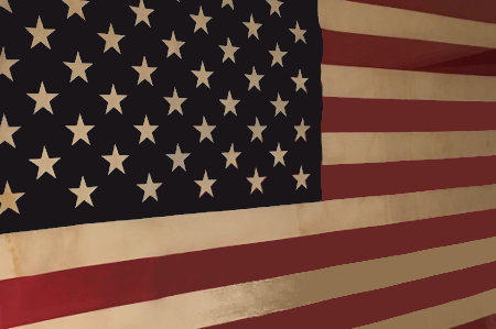 Goldförderung in den USA Flagge der USA